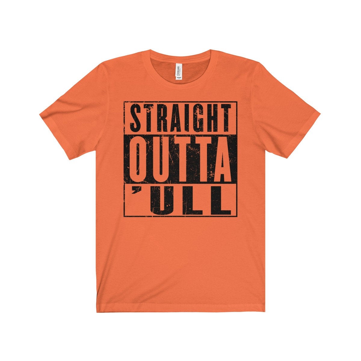 Straight Outta 'ull (Hull) Black Funny Compton NWA Style Unisex Jersey Short Sleeve Tee