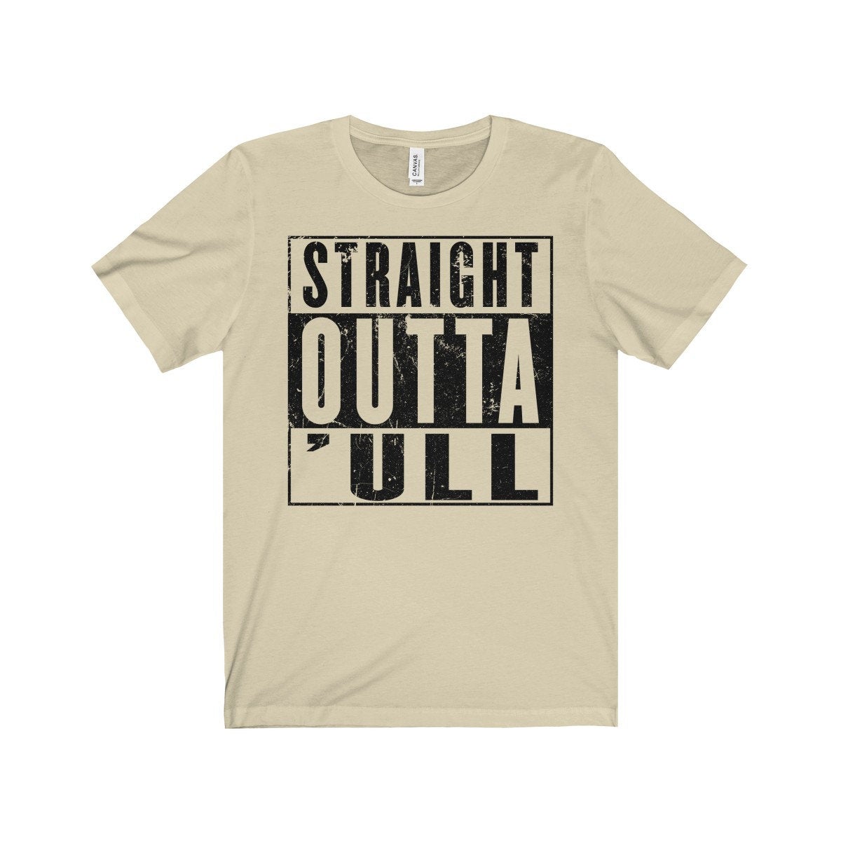 Straight Outta 'ull (Hull) Black Funny Compton NWA Style Unisex Jersey Short Sleeve Tee