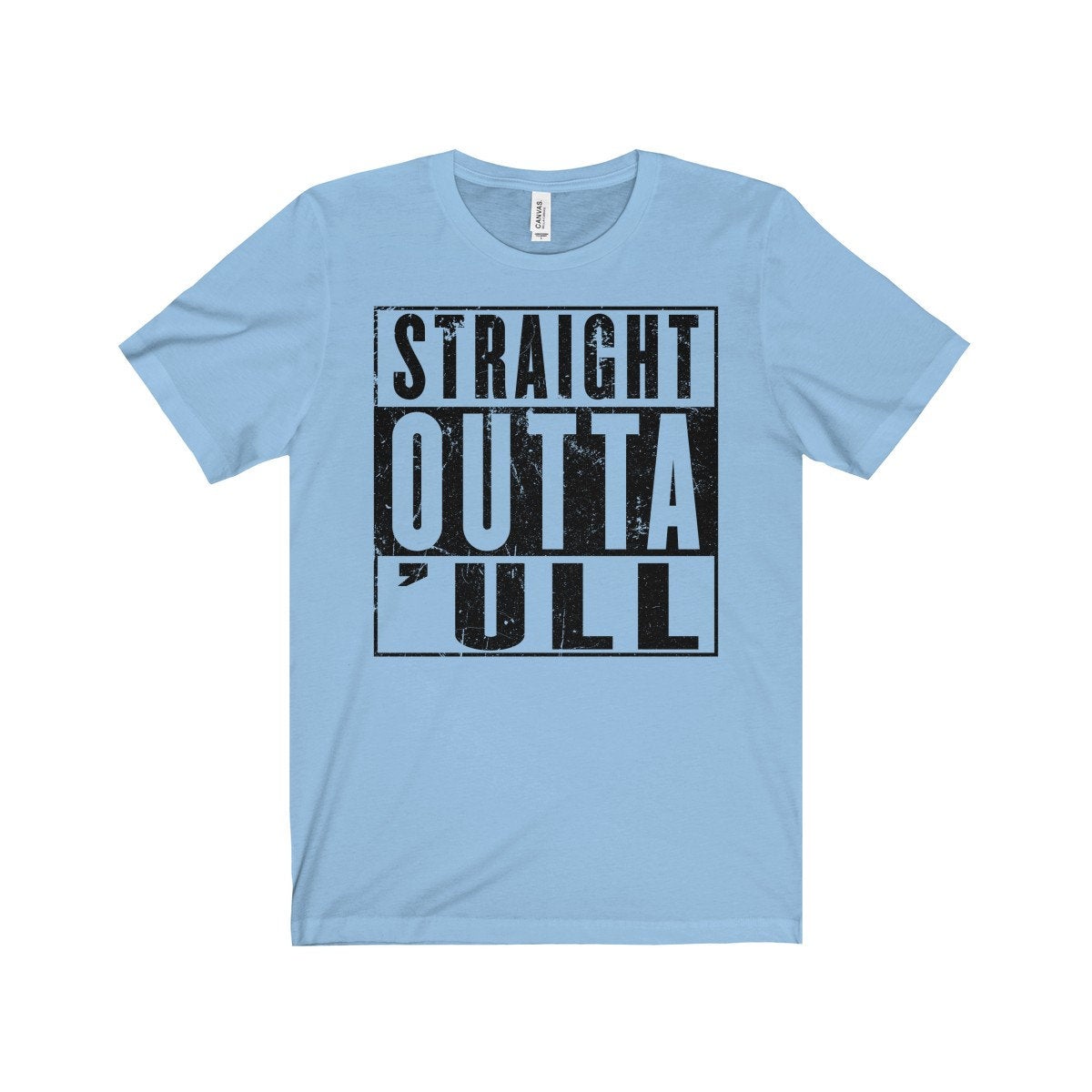 Straight Outta 'ull (Hull) Black Funny Compton NWA Style Unisex Jersey Short Sleeve Tee