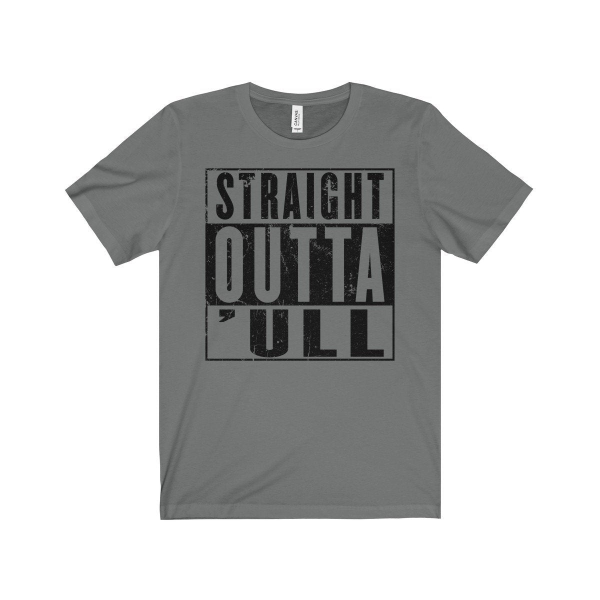 Straight Outta 'ull (Hull) Black Funny Compton NWA Style Unisex Jersey Short Sleeve Tee