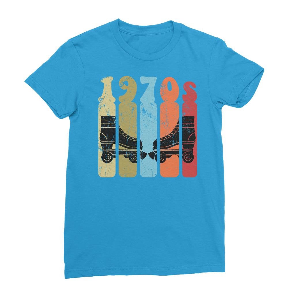 Roller Skates 70s Disco Derby Retro Vintage Worn Classic Women's T-Shirt