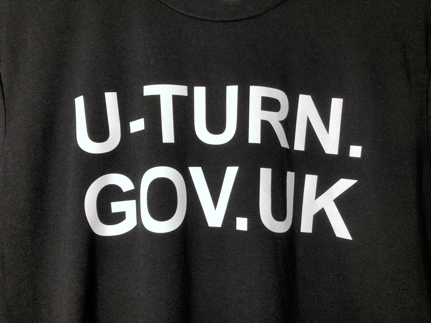 Useless UK Government T-Shirt, u-turn.gov.uk, Unisex Jersey Short Sleeve Tee