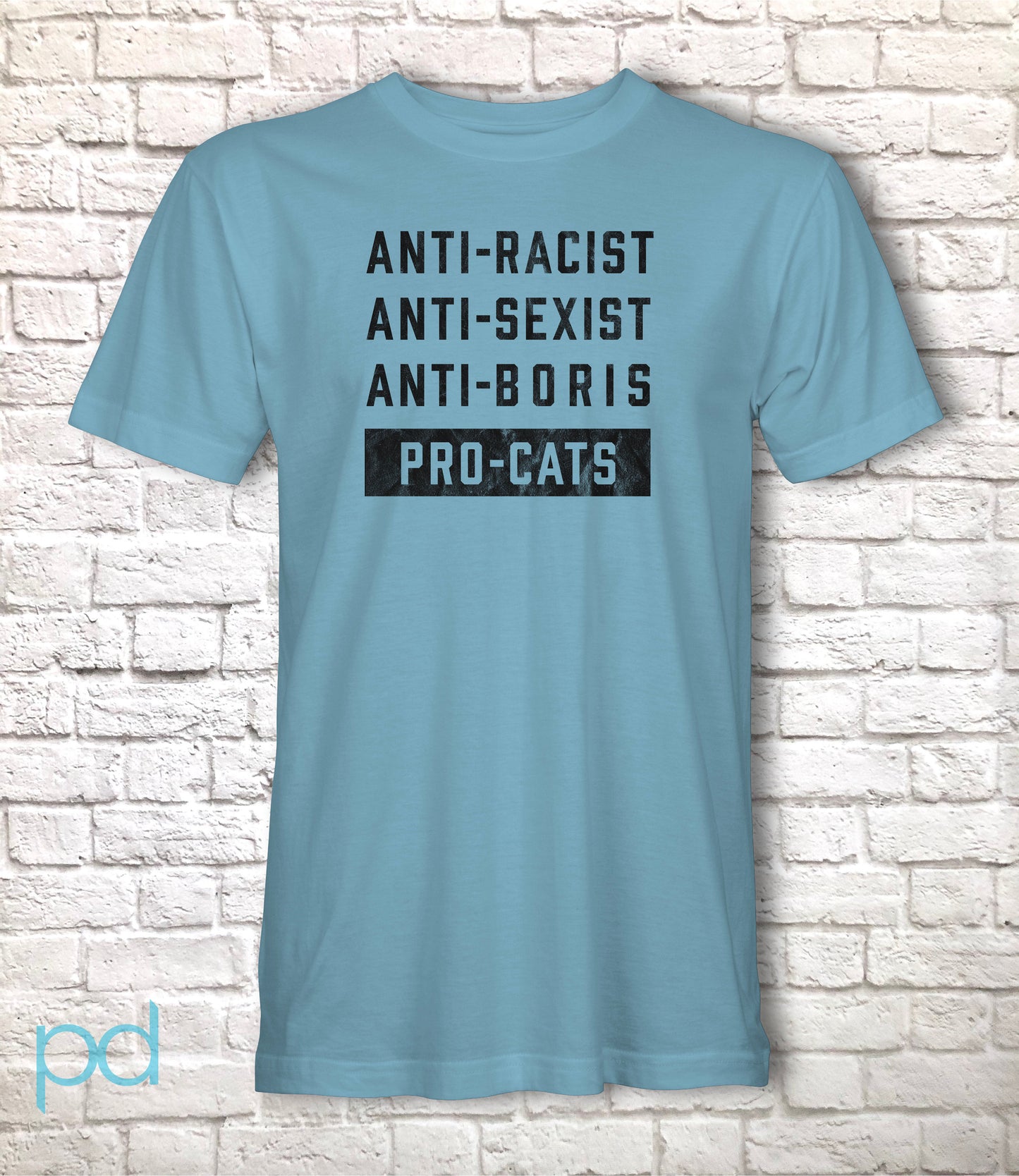 Anti-Boris T-Shirt, Cat Lover Johnson Tory Failure Tee Shirt, Tories & Conservative Epic Fail, Unisex Short Sleeve Graphic Print Top