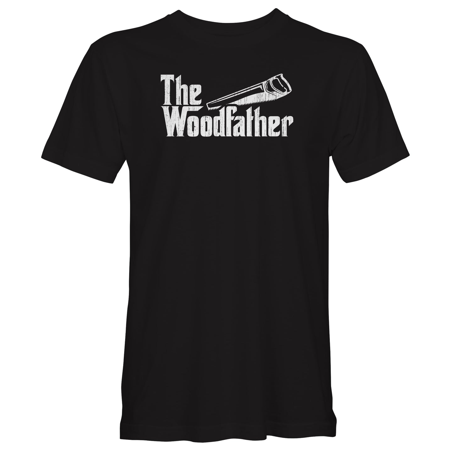 Funny Carpenter T-Shirt, Woodfather Parody Gift Idea, Humorous Woodworking Joiner Tee Shirt T Top, Handsaw