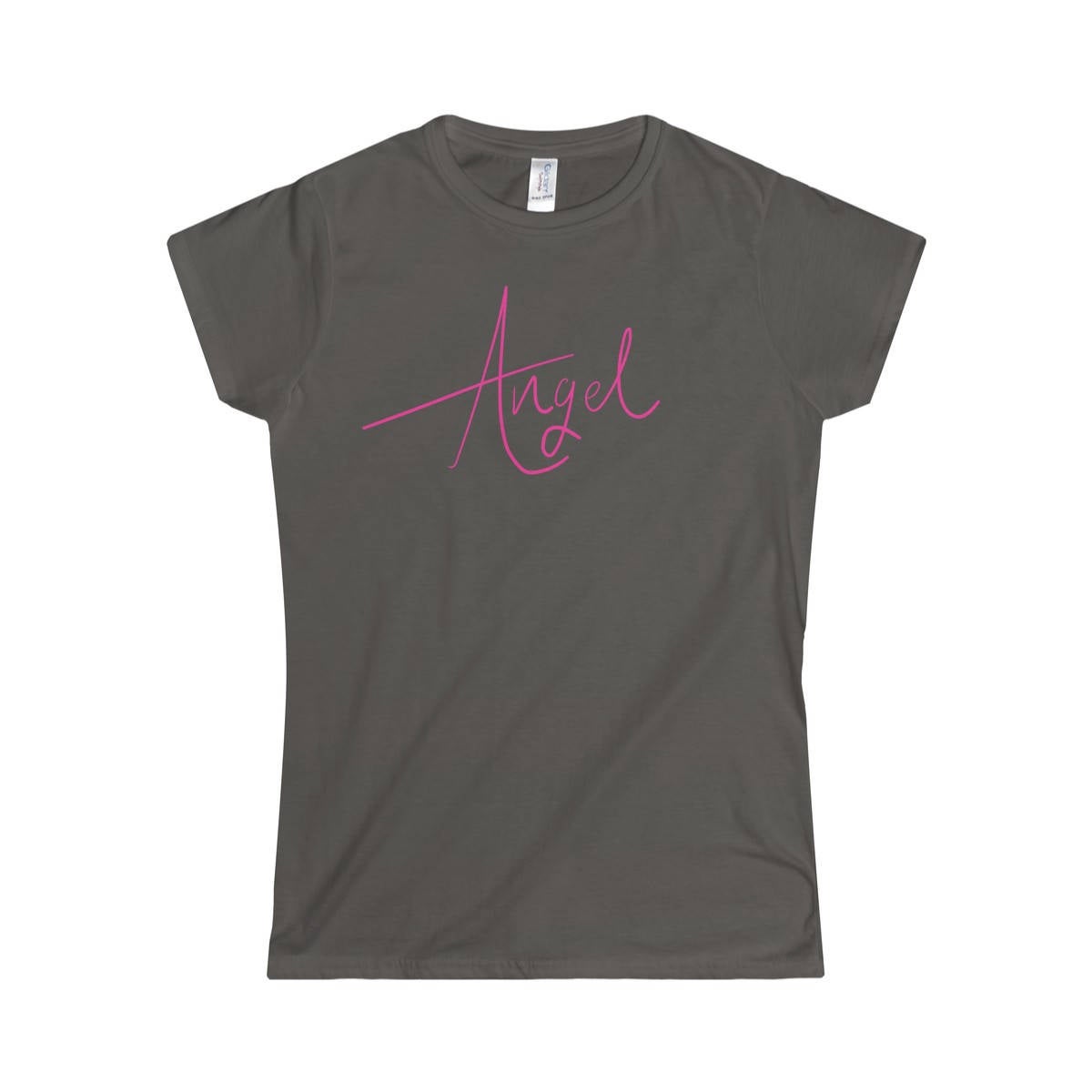 Angel Shirt Handwritten in Hot Pink Softstyle Women&#39;s TShirt
