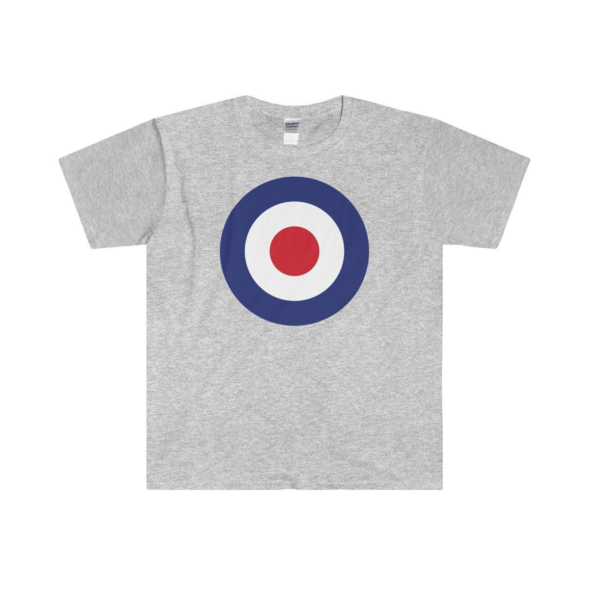RAF Roundel Target Bullseye Red White & Blue MOD Circle Men&#39;s Fitted Short Sleeve Tee