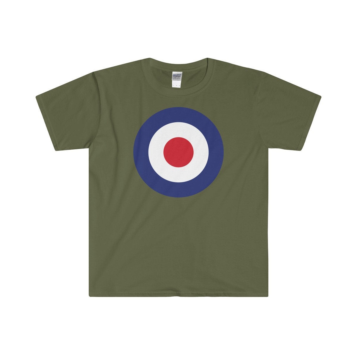 RAF Roundel Target Bullseye Red White & Blue MOD Circle Men's Fitted S ...