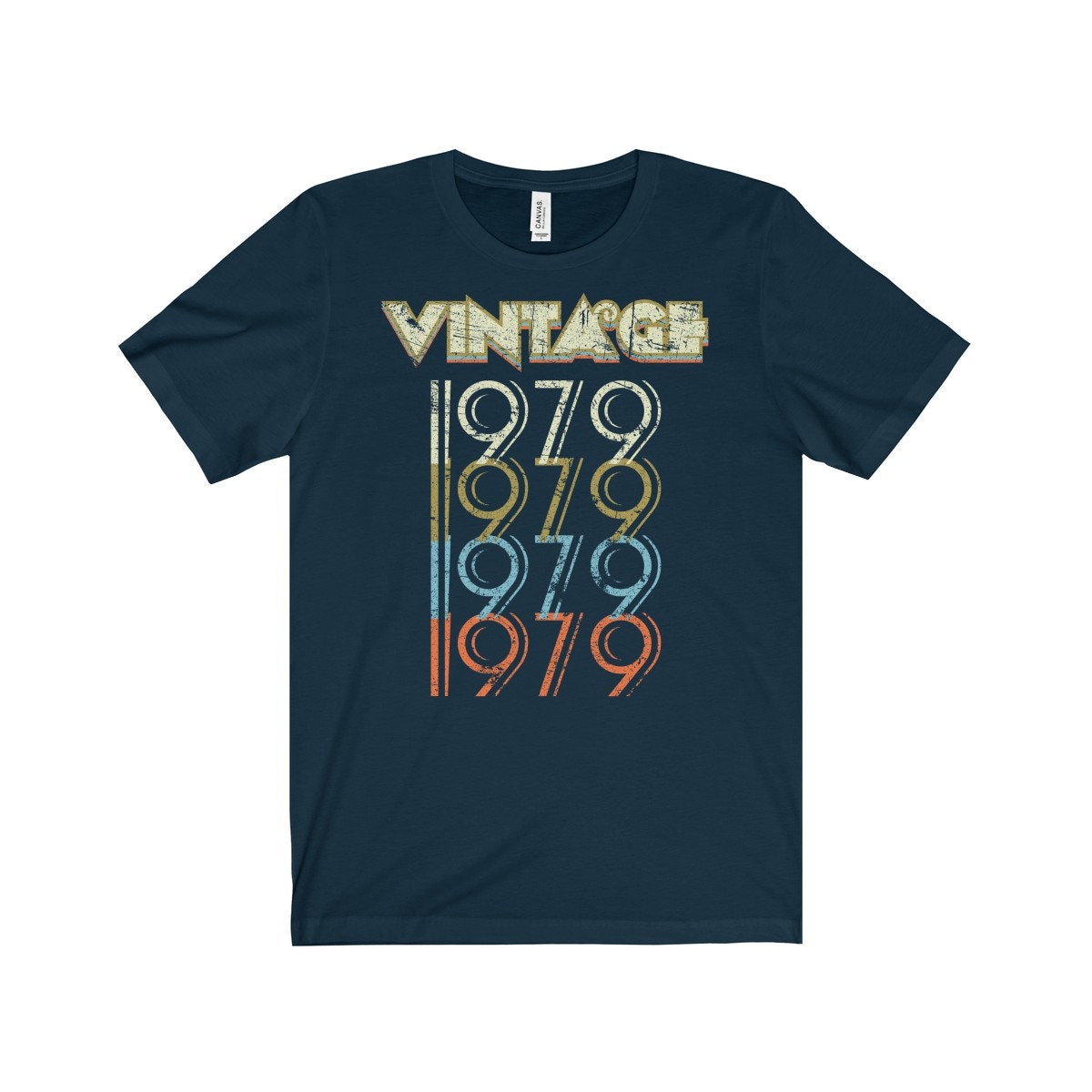 43rd Birthday Gift, 1979 T Shirt in Retro & Vintage 70s style for Men or Women Unisex Jersey Short Sleeve Tee Shirt Top