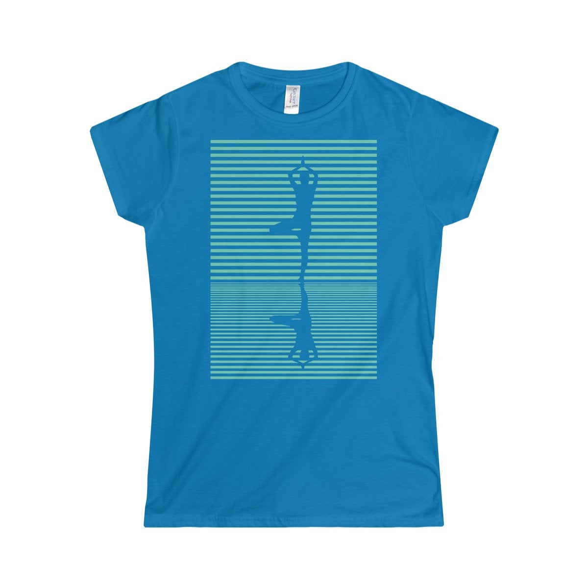 Yoga Tree Pose (Vrksasana Light Blue) Women&#39;s Softstyle TShirt