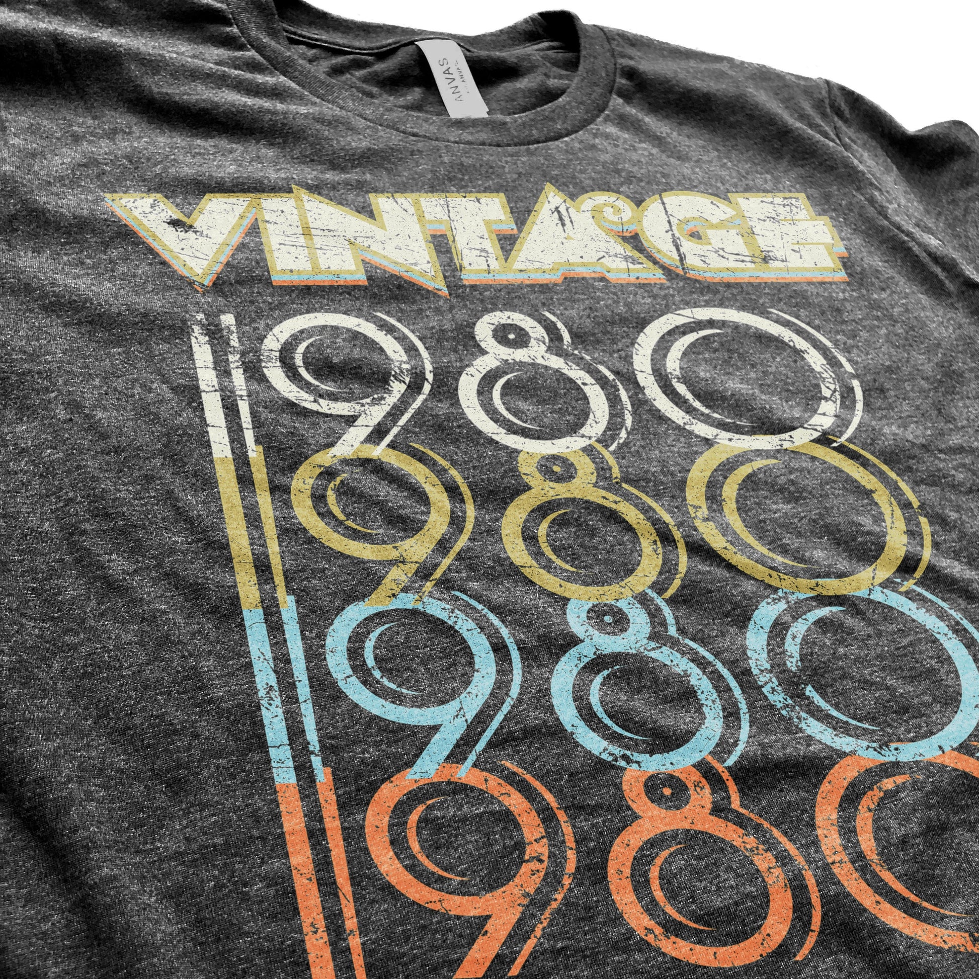 42nd Birthday Gift Vintage 1980 Tee Shirt for Men or Women Unisex Jersey Short Sleeve T-shirt