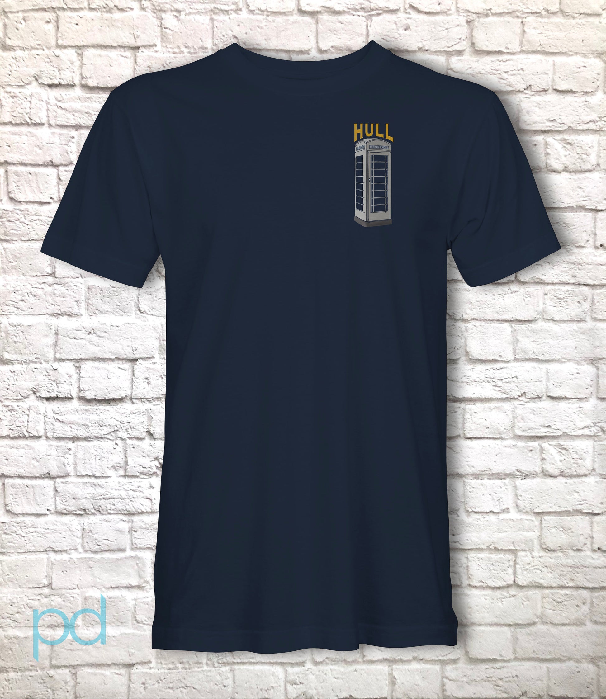 Hull T-Shirt, Cream Phone Box Tee, Kingston Upon Hull Unisex Short Sleeve Graphic Print Top, Hull City of Culture 2017