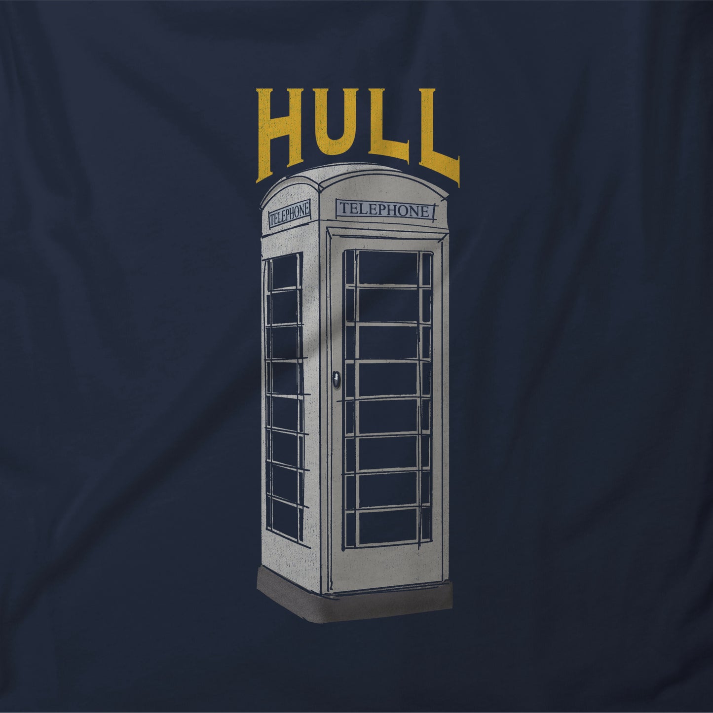 Hull T-Shirt, Cream Phone Box Tee, Kingston Upon Hull Unisex Short Sleeve Graphic Print Top, Hull City of Culture 2017