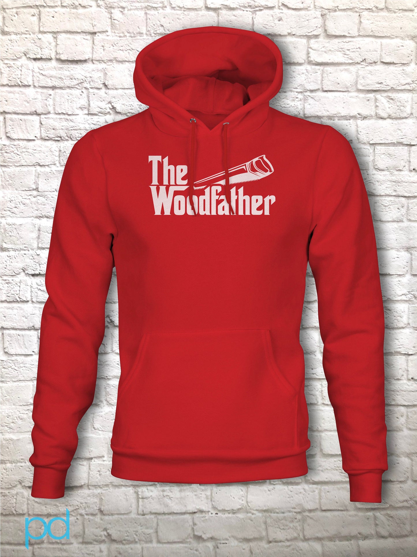Funny Carpenter Hoodie, Woodfather Parody Gift Idea, Humorous Woodworking Joiner Pullover Hoody, Handsaw Clean