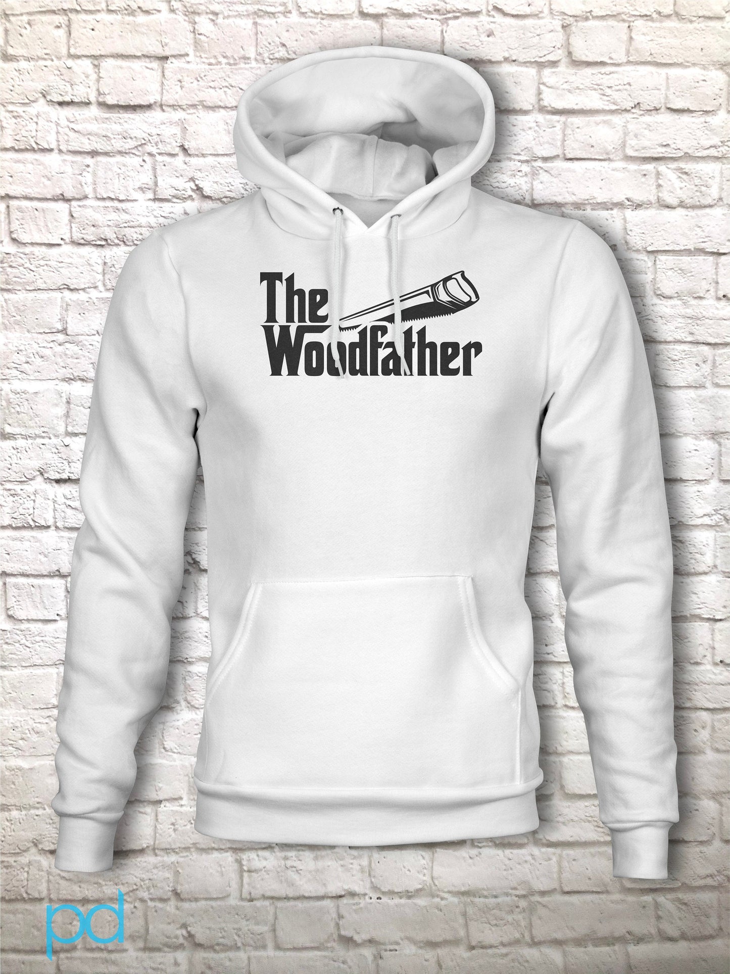 Funny Carpenter Hoodie, Woodfather Parody Gift Idea, Humorous Woodworking Joiner Pullover Hoody, Handsaw Clean