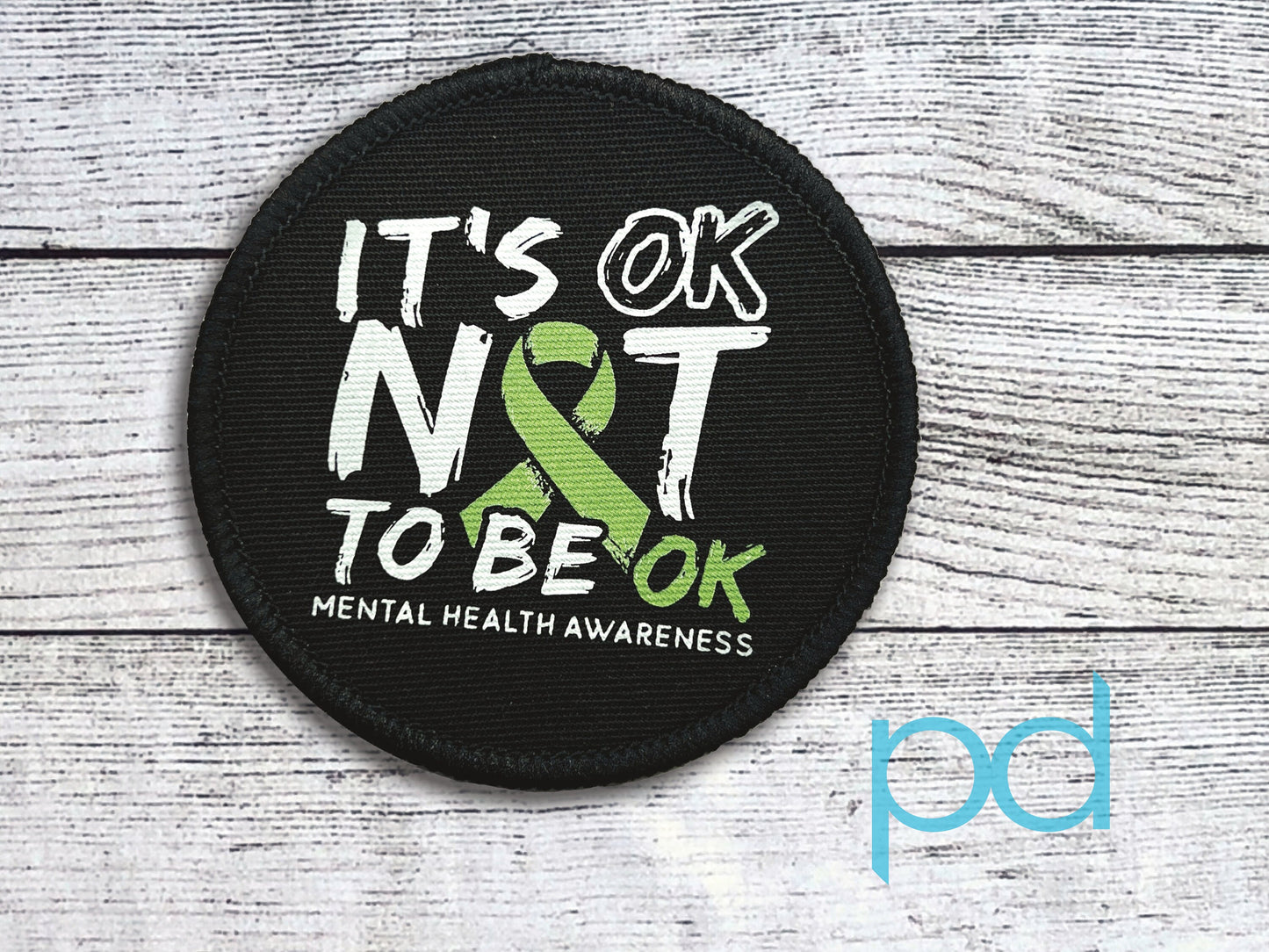 Mental Health Awareness Fabric Badge, It's OK Not To Be OK Clothes Patch
